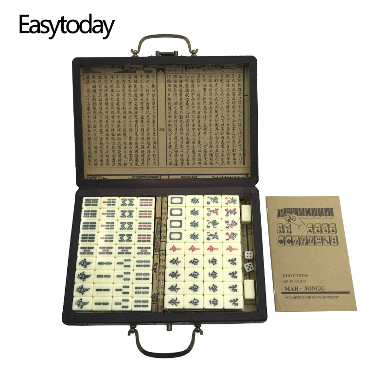 Board Game Instruction - Miniaturowa chińska zabawka antyczna, gra mahjong,