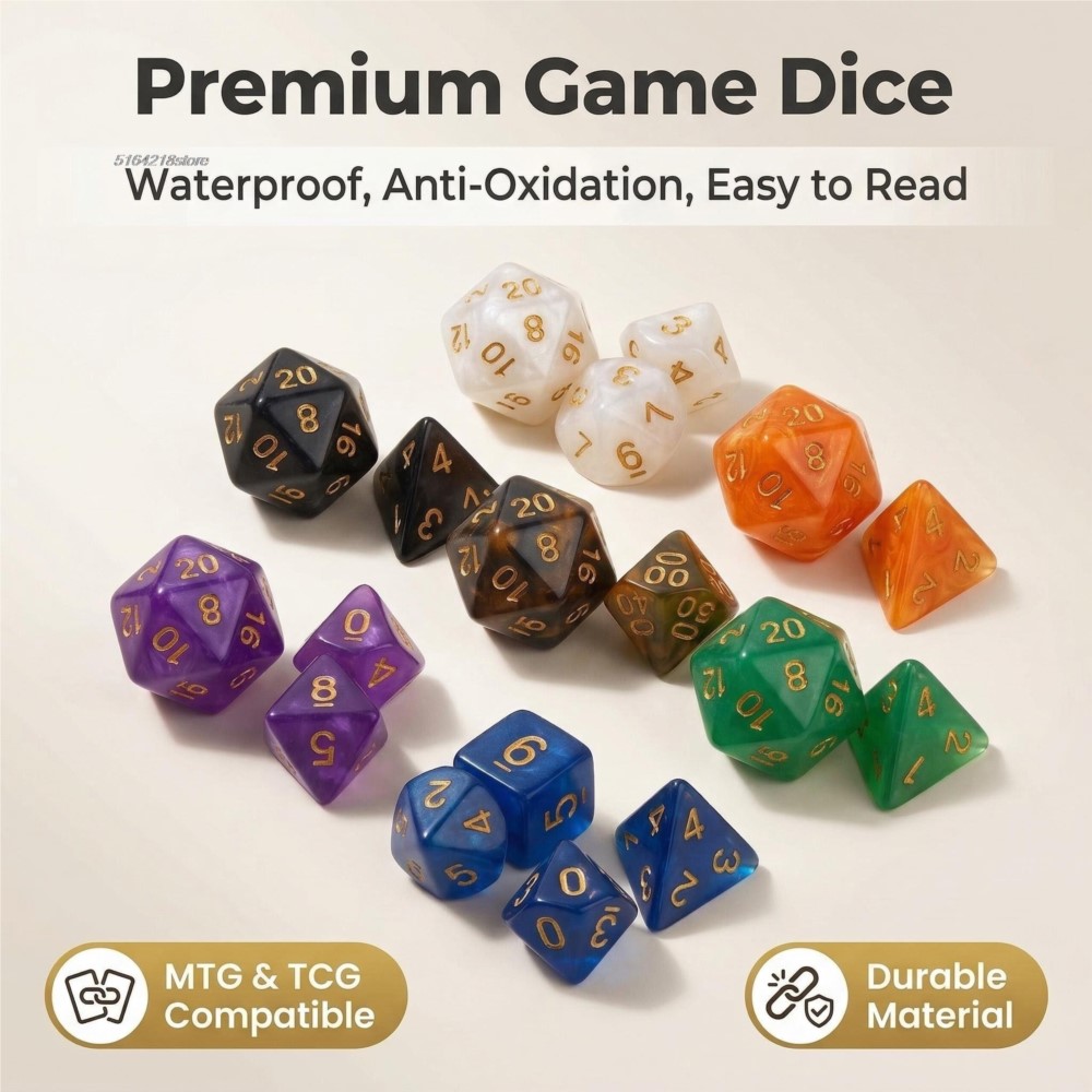 Zestaw 7 kostek do gier plansz – Board Game Economy recenzja i cena